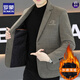 ROMON men's woolen suit jacket autumn and winter Korean version high-end cotton thickening youth casual short woolen coat gray cotton 2XL recommended 140-155Jin Jin equals about 0.5 kg