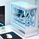 SAMA Jinghong screen display version white ATX sea view room gaming computer desktop case hardware status display/270 panoramic view/support 360 water cooling/9 fan positions/Type-C