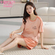 Modal Summer Pure Cotton Pyjamas Frauenpullover runder Nacken Kurzarmanzug Dünn bequem und lässige Frauen können außerhalb Z9855 M [Empfohlene 80-100jin [Jin gleich 0,5 kg]] tragen]]