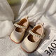 G.duck girls' small leather shoes 2025 spring and autumn new princess shoes with dress children's shoes pearl baby girl soft sole children's leather shoes beige 15 inner length 12.0 cm