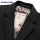 Luo Meng cashmere woolen woolen coat men's mid-length slim fit autumn and winter removable goose down lining coat