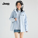Jeep (JEEP) assault jacket for men and women, three-in-one outdoor warm and windproof jacket for men, moonlight blue (fleece) M
