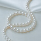Pearl Queen S925 Silver Pearl Necklace 9-10mm Freshwater Clavicle Chain Birthday Gift for Women