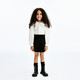 Little MO&Co. Children's clothing winter new style girls pure cotton doll collar white shirt sweet long-sleeved shirt