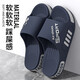 Men's summer outer wear large size sports non-slip wear-resistant indoor home bathroom bath soft-soled sandals men's navy blue upgraded model 42-43 sizes (suitable for 41-42 sizes)