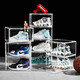 Pulian transparent shoe box shoe storage box anti-oxidation collection shoe cabinet magnetic side opening acrylic internet celebrity display shoe wall side opening - thickened magnetic transparent style 1 pack