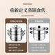 BAYCO steamer stainless steel 30cm two-layer thickened double-layer induction cooker gas stove multi-functional household steamer BG50008