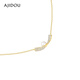 AJIDOU Ajidou necklace birthday gift for women, light luxury, high-end, temperament, smiling pearl necklace for girlfriend, for wife, gold + white, 43cm 1 piece