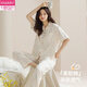 
Modal pajamas women's new summer pure cotton short-sleeved trousers women's summer gorgeous home clothing suit summer YR-9923 M