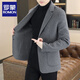 ROMON Men's Casual Suit Jacket Men's 2025 Spring, Autumn and Winter New Style Young and Middle-aged Slim Suit Top Single Jacket Gray XL Recommended 130-150 Jin Jin equals 0.5 kg
