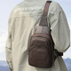 GPHF Japanese crossbody bag men's genuine leather chest bag outdoor casual versatile backpack trendy cowhide large capacity chest shoulder bag 9000 natural falling grain brown