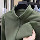 Polar fleece thickened cardigan sweatshirt men's stand collar autumn and winter Austrian fleece jacket men's warm fleece outer wear gray 3XL