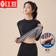 Red bean mid-collar thermal underwear for women, thickened and velvet, semi-turtle collar, autumn underwear, mother's style, heated inner shirt and underpants set, mid-collar black and gray suit, S 75-90Jin Jin is equal to 0.5 kg