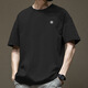 Juro por las camisetas de manga corta de Guangdong, camisetas de manga corta para hombres, camisetas americanas de moda en el cuello redondo de verano versátil Casual 2025 Nuevo puerto suelto White-1365 Short. Lleved- 2xl [sugerido 170-195Jin [Jin equivale a 0.5 kg]]]