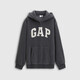 Gap men's and women's autumn polar fleece contrasting logo loose hooded zipper sweatshirt 786693