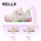 Belle Children's Shoes 2025 Autumn New Girls' Flashing Shoes Baby Casual Sneakers Girls' Sports Shoes Pink 28