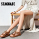 Sijiatu 2025 Sommer Neue Mode Retro lässige Sandalen dicker Strandsandalen Frauen Sandalen H2010BL5 Earth Brown 37