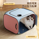 Portable and preferred cat drying box, pet bathing, cat hair dryer, dog small folding hair drying tool, pink and blue drying box + silent dryer + customized foot pads