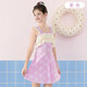 Girls' one-piece princess dress swimsuit split quick-drying skin-friendly cartoon seaside clothes 9859-Xueya One size [145-155CM, 60-70Jin[Jin equals 0.5 kg]]