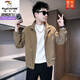 Woodpecker (TUCANO) brand men's jacket men's spring and autumn new style 2025 trendy fashion casual all-match solid color stand collar jacket men's 8972 brown upgraded model L recommended 110-125 Jin Jin equals 0.5 kg can be worn