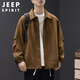 JEEP SPIRIT Jeep Work Jacket Men's 2025 Autumn and Winter Trendy Brand American Retro Handsome Jacket Men's Brown XL