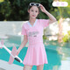 Girls' one-piece princess dress swimsuit split quick-drying skin-friendly cartoon seaside clothes 9859-Xueya One size [145-155CM, 60-70Jin[Jin equals 0.5 kg]]