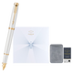 Parker birthday gift fountain pen and ink pen high-end business gift birthday free engraving gift stationery gift box light luxury gift high-end gift graduation gift box popular products streamer platinum clip ink pen + departure gift box