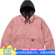 DickiesSupreme diseño de remaches patrón de logotipo desmontable con capucha ropa de trabajo multibolsillos chaqueta de tendencia americana hombre rosa/Rosa M