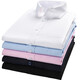 Camisa blanca de manga corta para hombres, ropa profesional de negocios de alta gama, sin camisa de traje de planchado, camisa de trabajo de gran tamaño suelto, hombres 829-2 Purple Small Grid de manga corta 48 Tamaño (235-250Jin [Jin equivale a 0.5 kg])