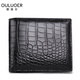 Oulol Tailandia Crocodile Cuero Billetera Casual Men's Youth Short Light Luxury Luxury Men's Short Multi-Card Marca Millet Billet
