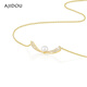AJIDOU Ajidou necklace birthday gift for women, light luxury, high-end, temperament, smiling pearl necklace for girlfriend, for wife, gold + white, 43cm 1 piece