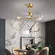 APP LIGNING (OPPLE) 2025 NOUVEAU LIVE ROOM DINAGE CHANDELIERS 2024 Nouveaux lumières de ventilateur de plafond pour une maison de cuivre complète Copper Fan Bouclage Lumiter Crystal Full Copper FS9903 Modèle de 9 cm 84 cm Trois couleurs