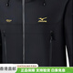 Mizuno (MIZUNO) spliced outdoor leisure sports zipper hooded charge jacket for men and women sports versatile and comfortable trend Dead leaves yellow L