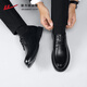 Hui Li official leather shoes men's autumn and winter black soft sole formal business casual shoes 2607 black 40
