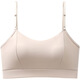 Ice Silk Big U Back Nude Ice Silk Seamless Camisole for Women One-piece fixed spaghetti straps beautiful back wrap bra Skin color M Recommended 80-95 Jin Jin is equal to 0.5 kg