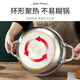 Stainless steel steamer hot pot two-in-one thickened water-proof steamer steamer steamed buns fish and crab household soup pot steamer dual-purpose soup steamer dual-purpose pot with elevated arch cover 28cm