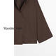 Massimo Dutti Autumn and Winter New Products 2025 Women's Clothing Simple and Versatile Lazy and Relaxed Textured Raglan Sleeve Shirt 05175975 Brown XS (165/84A)