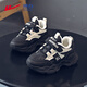Warrior Children's Shoes Girls' Warm Cotton Shoes Winter Velvet Children's Sports Shoes Boys' Dad's Shoes WZ-C263L Black/M37