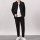 GOKU men's tunic suit Chinese style Tang suit men's suit suit teenagers Chinese style stand collar black jacket national trend tunic suit + long-sleeved shirt + black trousers L recommended 105-120 Jin Jin equals 0.5 kg