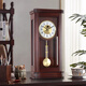 Sanwu Shanghai Clock Factory Solid Wood Table Clock Old-fashioned Large Wall Clock Living Room Retro Time Table Clock Simple Home Ornaments Liriodendron Wood + Time Quartz Clock (Arabic)
