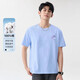 220G reines Baumwoll 2025 Gletscherblaues Kurzarm T-Shirt für Frauen im Sommer T-Shirt Sweet Student Top B701YL 1700 Himmelblau L.