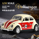 BIG TAYLOR alloy toy car classic car Beetle car model 3-door children's toy 3-6 years old boy birthday New Year gift