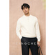 ZINGCHEN Gentleman old money style ZINGCHEN Henry collar zipper sweater men's autumn and winter long-sleeved cashmere knitted bottoming shirt white regular M