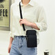 Cute and cute new large screen mobile phone bag women's shoulder crossbody bag coin purse Oxford cloth bag wrist bag mom bag dancing arm bag large size (black)