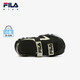 Fila Fila Children's Shoes Jellyfish Sandals 2025 Summer New Boys and Girls Velcro Flashing Shoes Black/Space Silver-BS 28