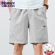 Tommy Jeans offizielles Flaggschiff Tommy New Summer Herren lässiger Shorts Pure Cotton Sports Hosen Loose Strand Fünf-Punkte-Hose 9215 Dunkelblau + 9215 Bohnengrün 2 Pack M (Empfohlen 100-120 Jin [Jin gleich 0,5 kg]))