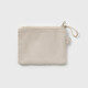 MUJI recycled polyester fiber double zipper bag storage bag beige S