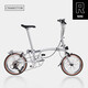 CRANSTON R9 16-inch 9-speed three-fold adult ultra-light and portable urban retro unisex small cloth folding bicycle R9 Silver Wing/M handlebar 9-speed 16-inch