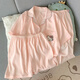 纪娅芙日系HelloKitty纱布睡衣女夏款短袖2025新款夏季家居服三件套 云朵棉-J9901#乐园小狗三件套 M 【建议75-100斤】