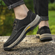 Dragonfly (DRAGON-FLY) men's shoes with anti-slip wear-resistant soft sole classic comfortable office business casual lace-up men's leather shoes versatile dad's shoes trend black [9715 four-season model] 38
